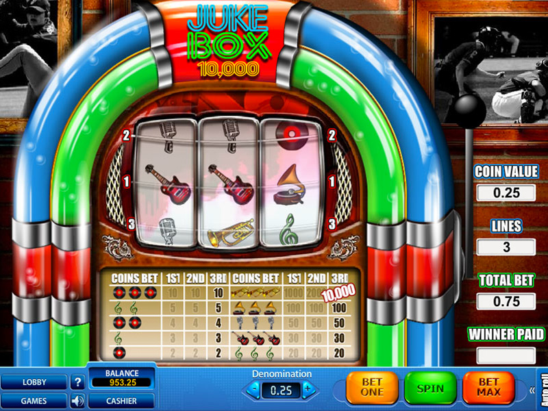 Machine a sous jukebox