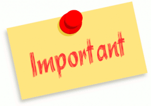 Informations importantes